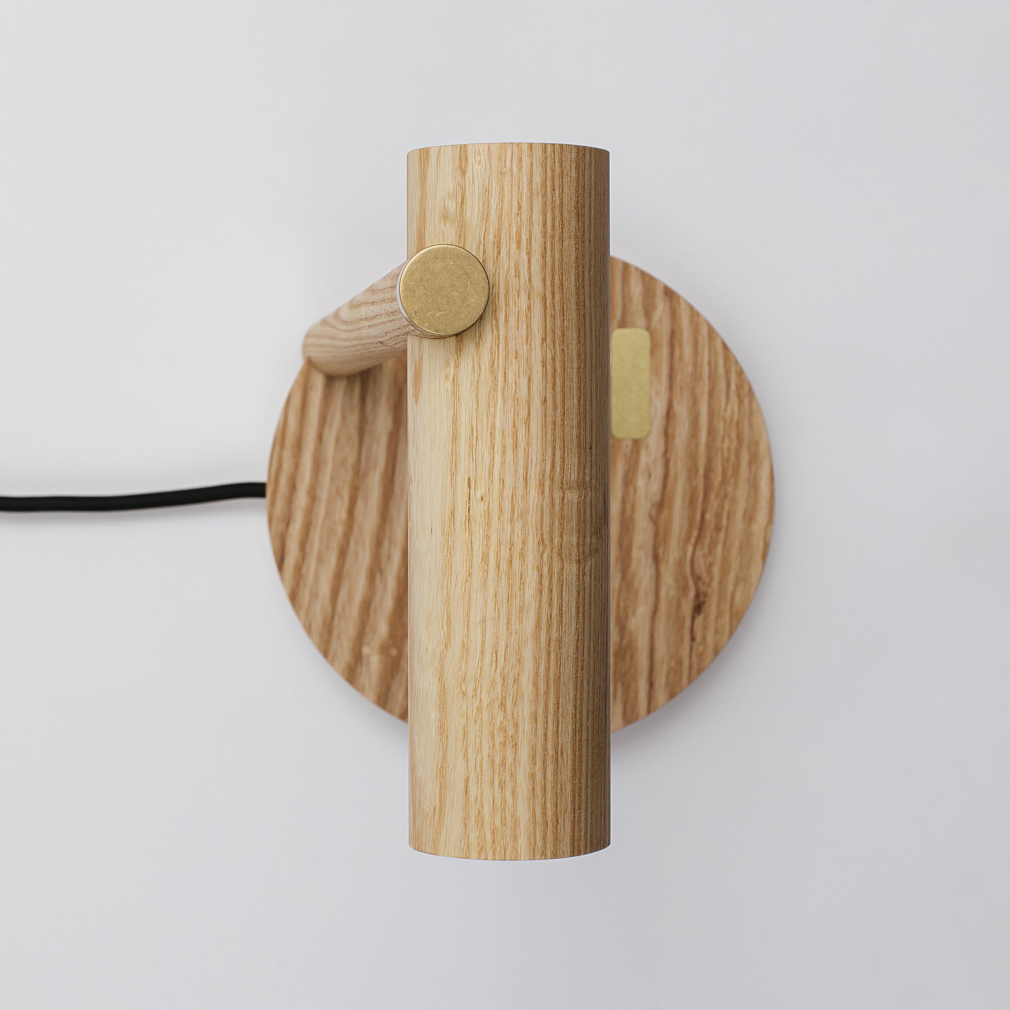 Clean and minimally designed solid wood office lamp -ash