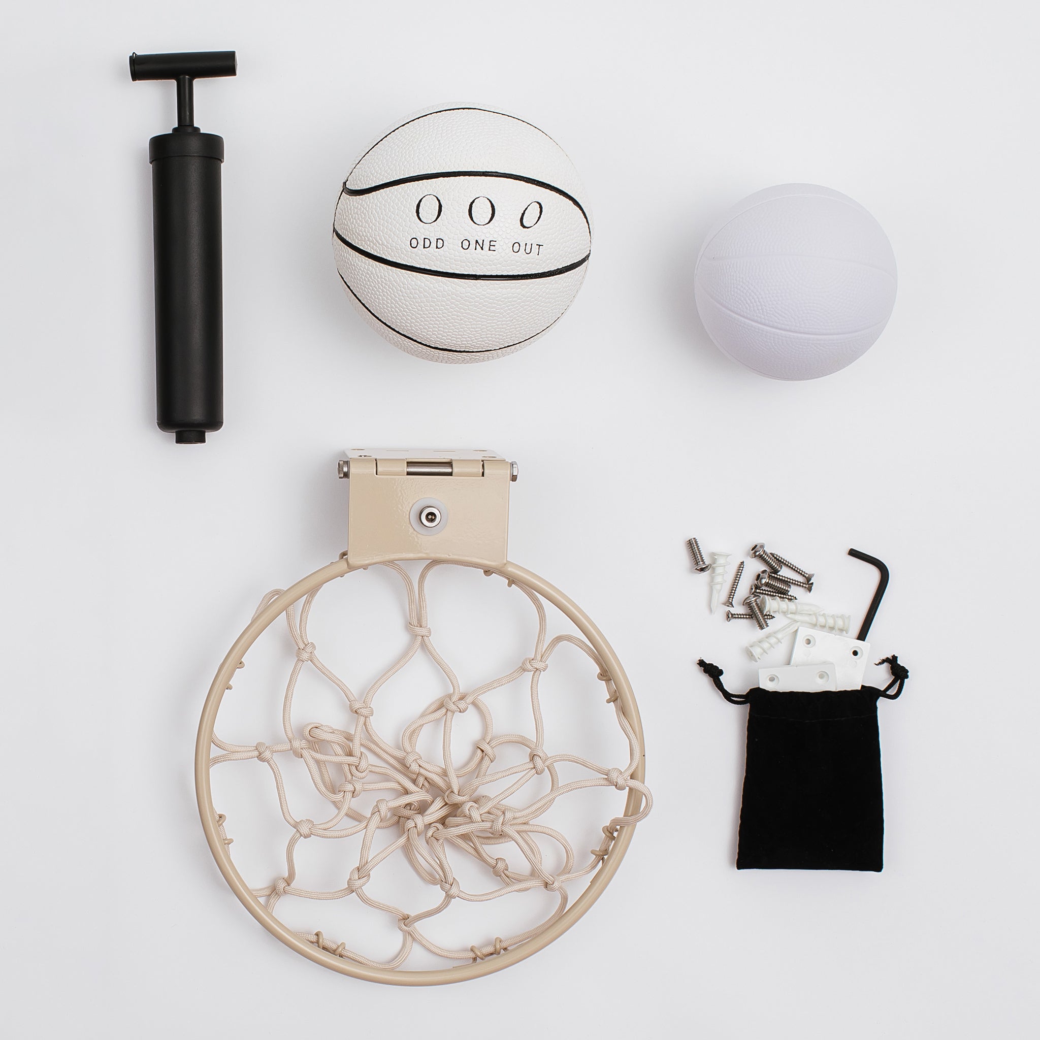 foam and rubber basketballs for the white oak mini hoop