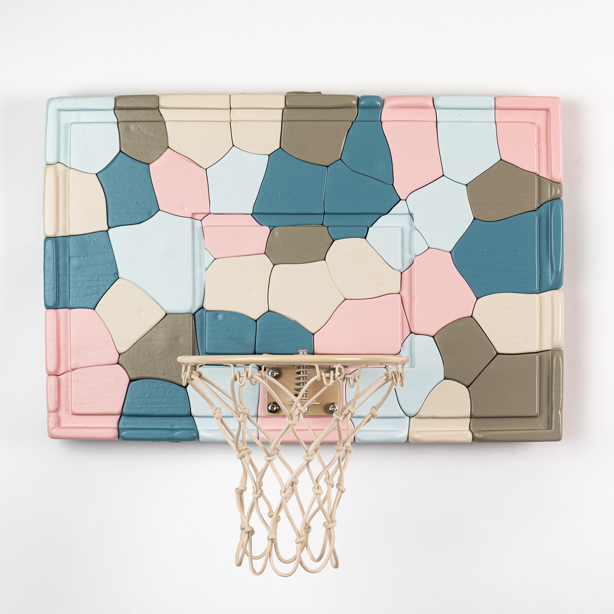 Hand made colorful mini basketball hoop