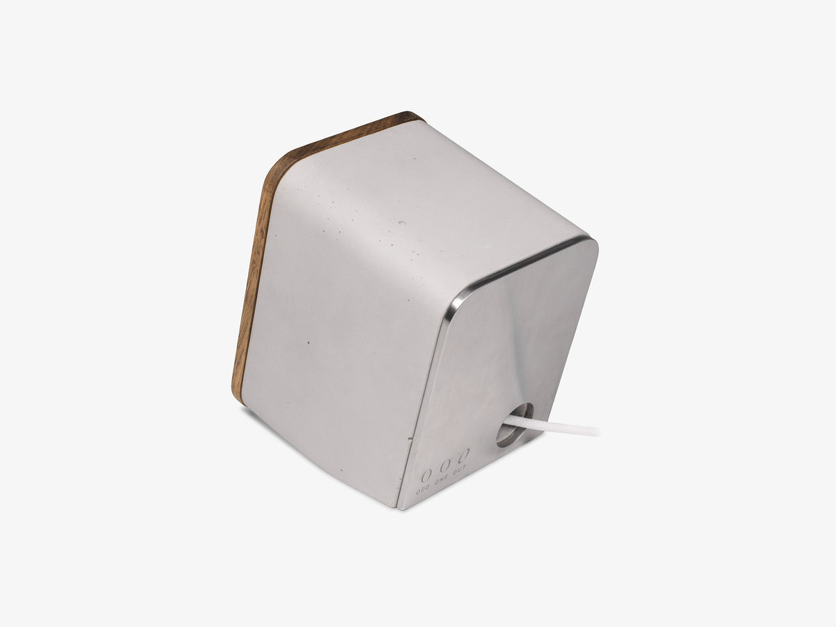 Walnut AirPod Pro Dock, charger only, back-left view