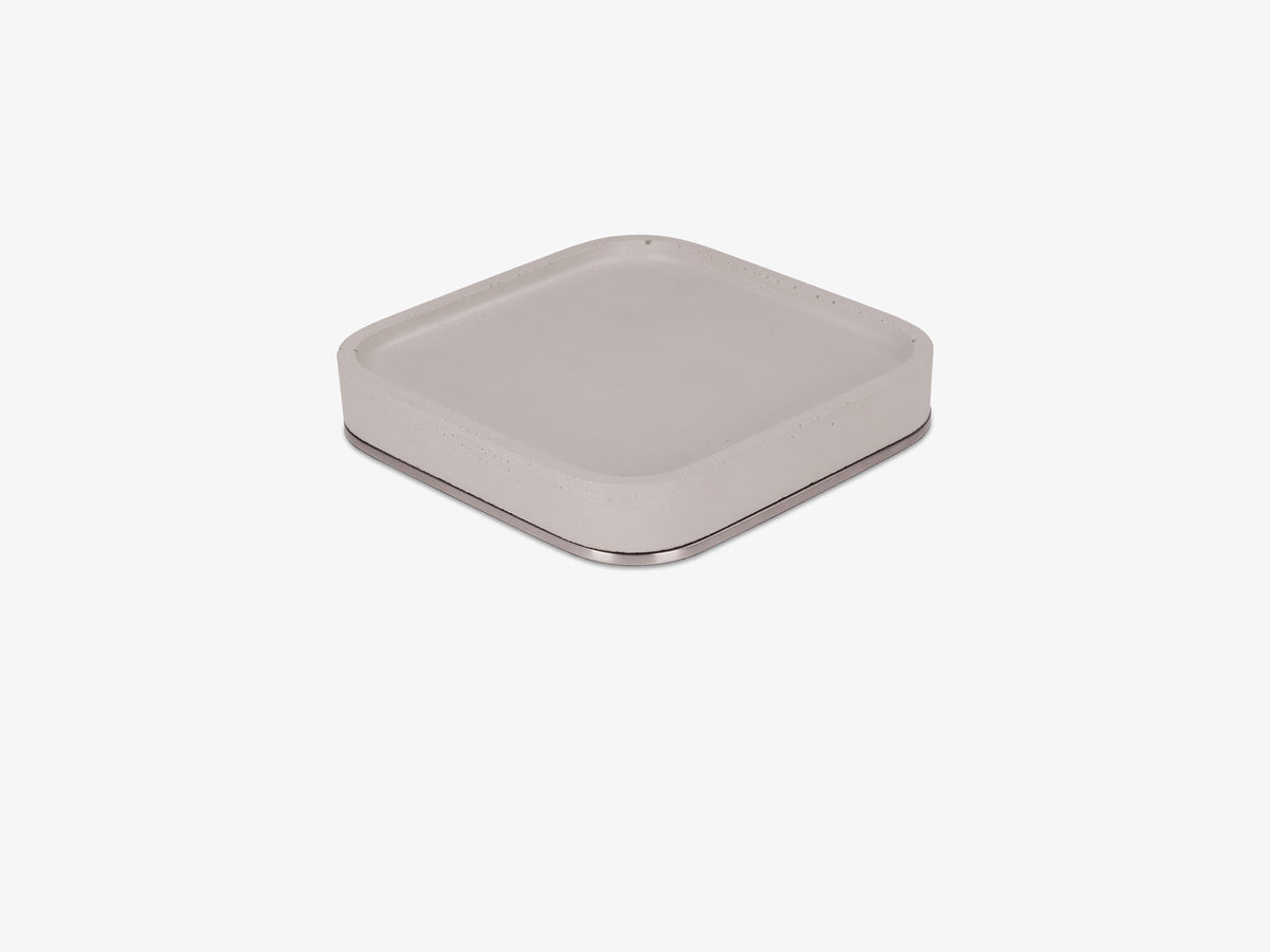 Stainless Steel Mac Mini Tray, object only, back-left view