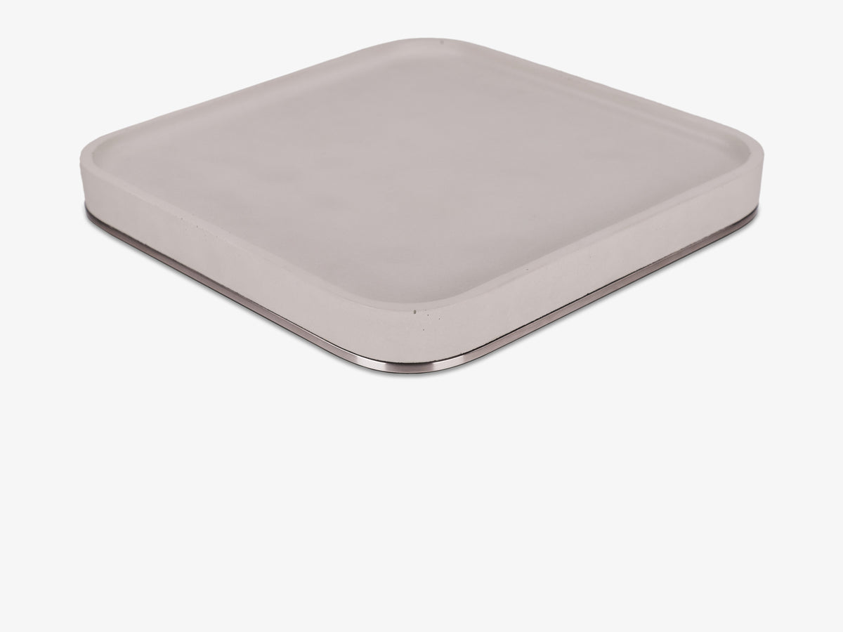 Stainless Steel Mac Studio Tray, tray only, back-left view