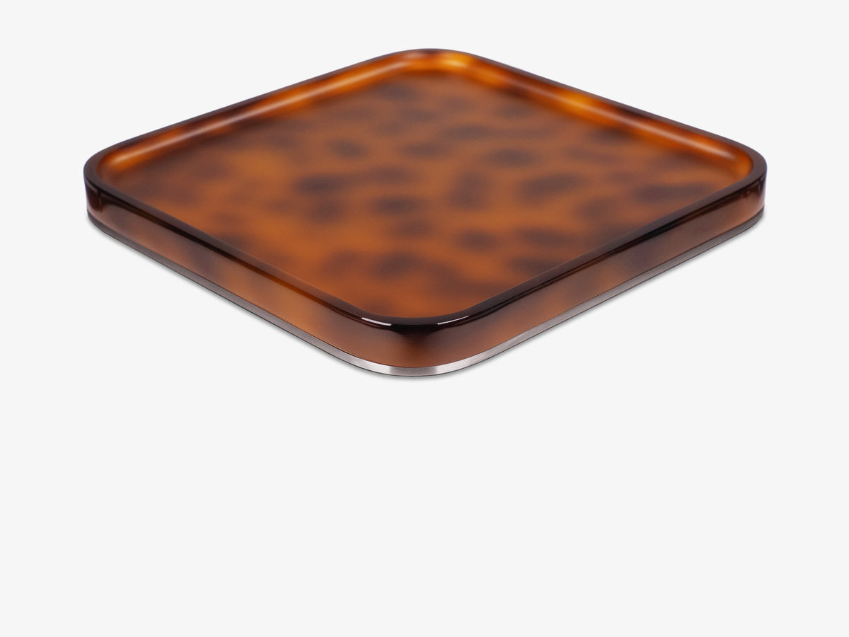 Tortoiseshell Mac Studio Tray, tray only, back-left view