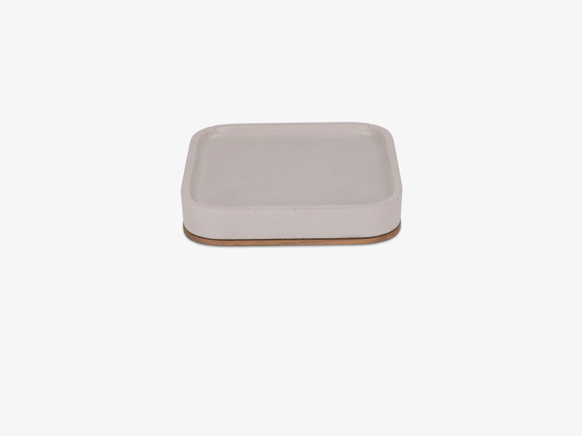 Walnut Mac Mini Tray, tray only, back view