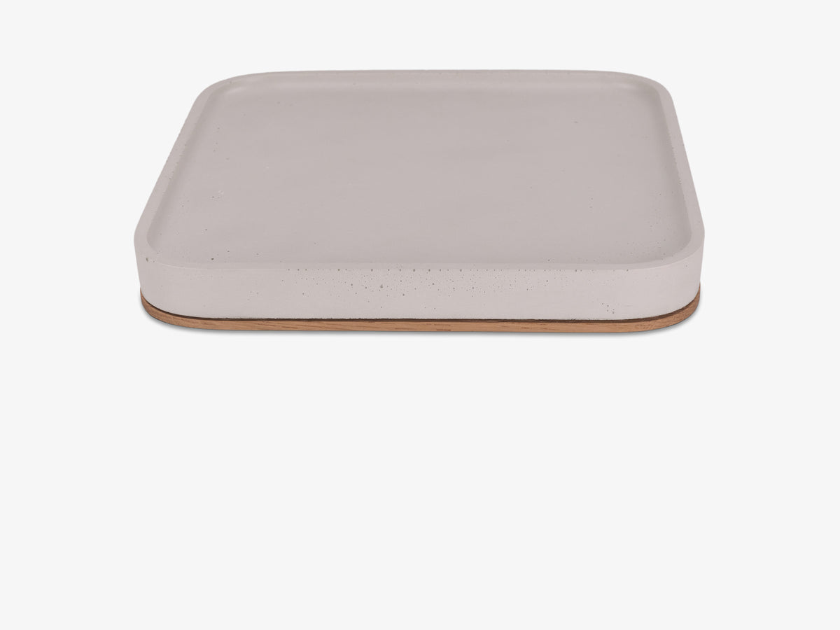 White Oak Mac Studio Tray, tray only, back view