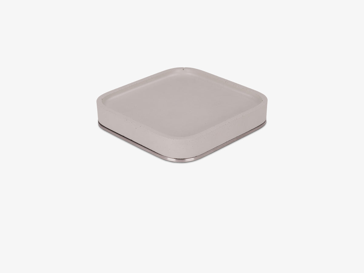 Stainless Steel Mac Mini Tray, tray only, back-right view