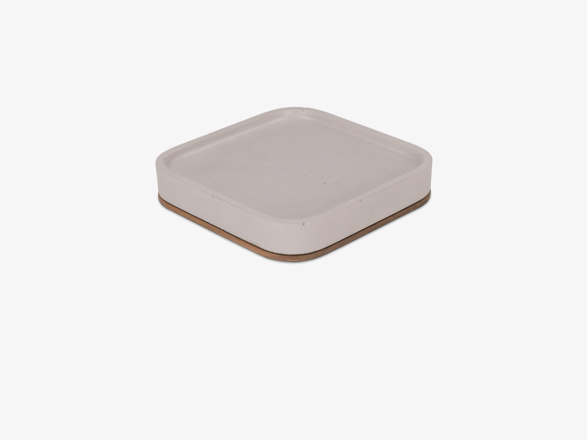 Walnut Mac Mini Tray, tray only, back-right view