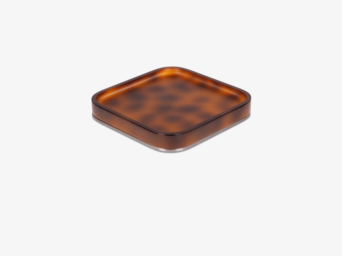 Tortoiseshell Mac Mini Tray, object only, back-right view