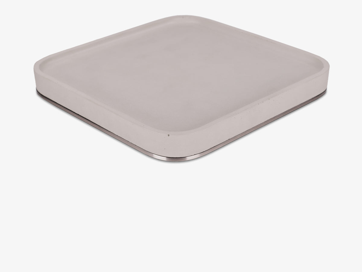 Stainless Steel Mac Studio Tray, tray only, back-right view