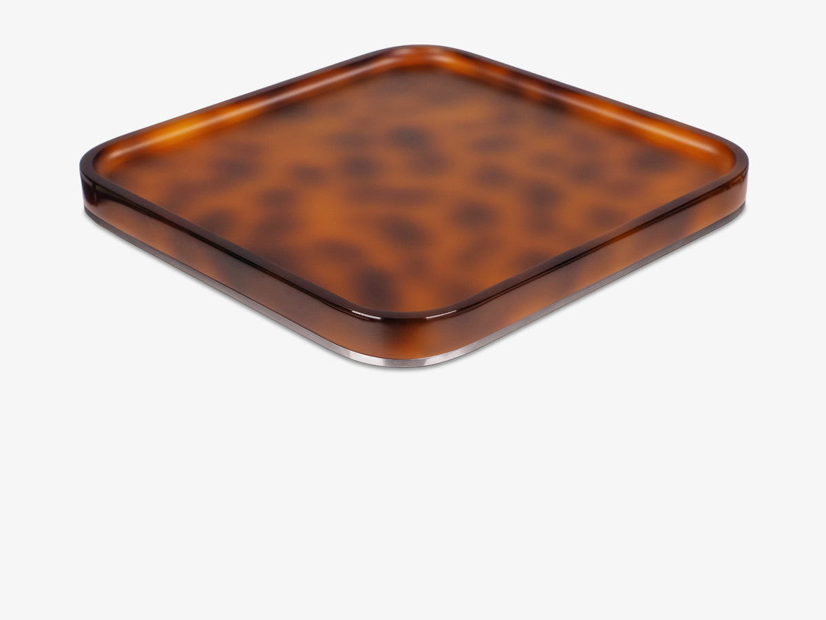 Tortoiseshell Mac Studio Tray, object only, back-right view