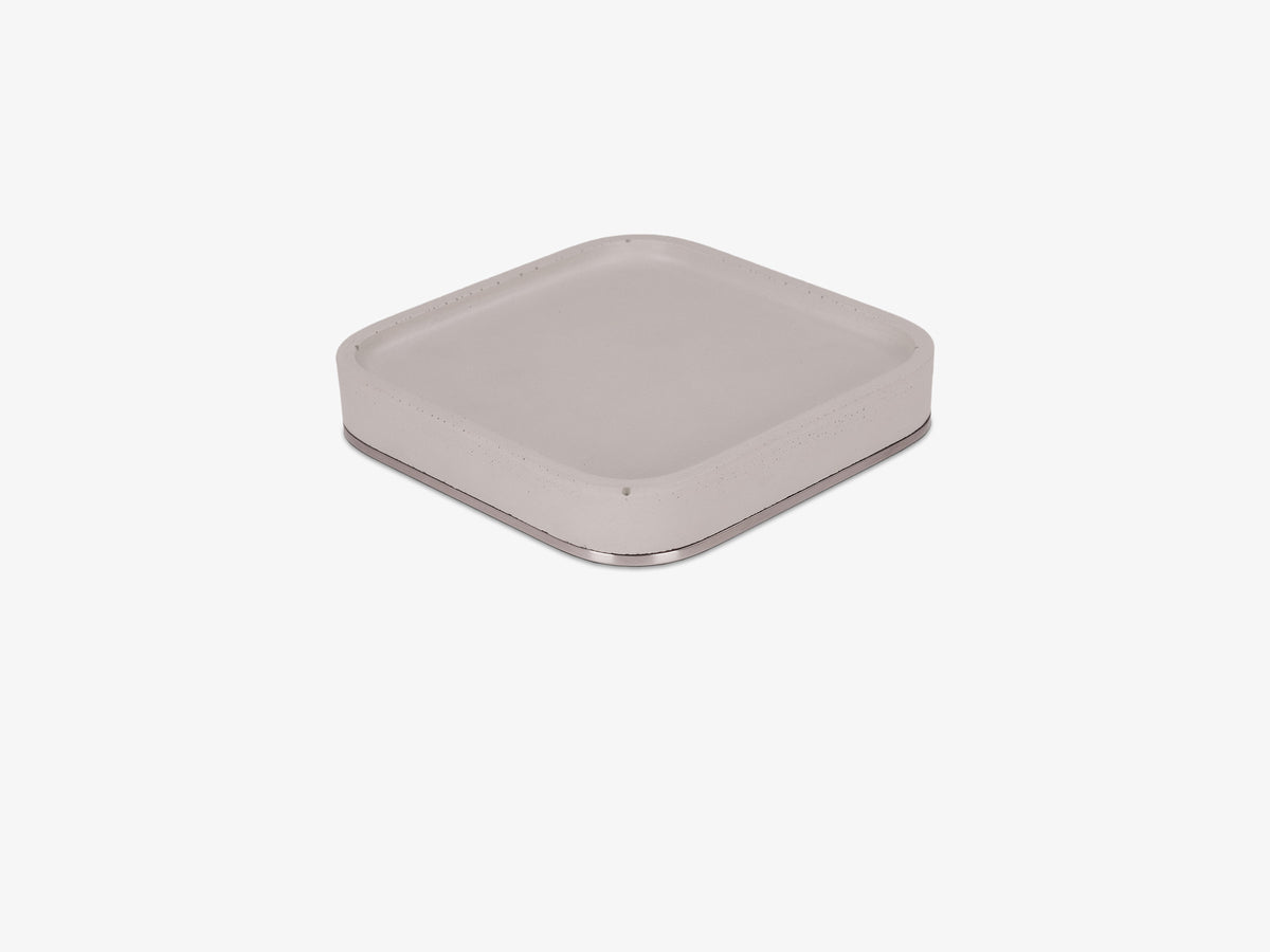 Stainless Steel Mac Mini Tray, object only, front-left view