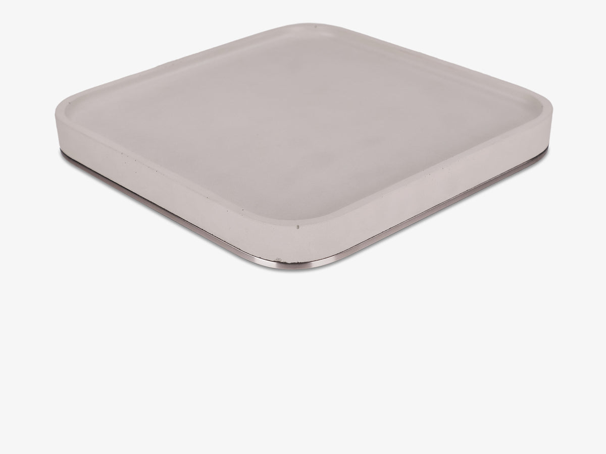 Stainless Steel Mac Studio Tray, tray only, front-left view