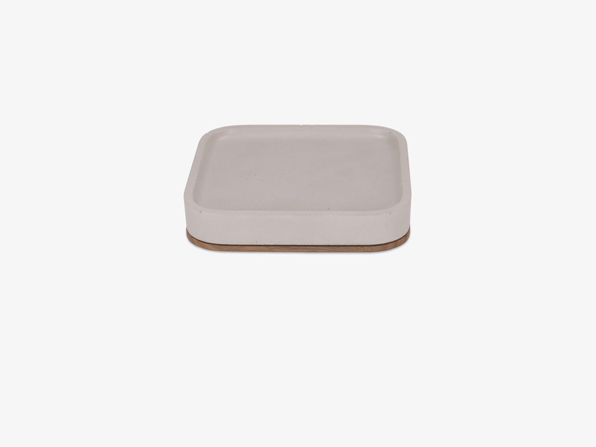 Walnut Mac Mini Tray, object only, front view