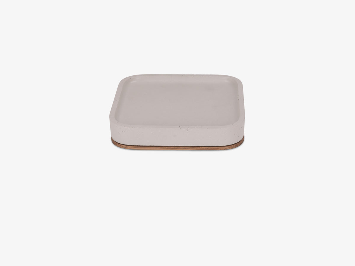 White Oak Mac Mini Tray, tray only, front view