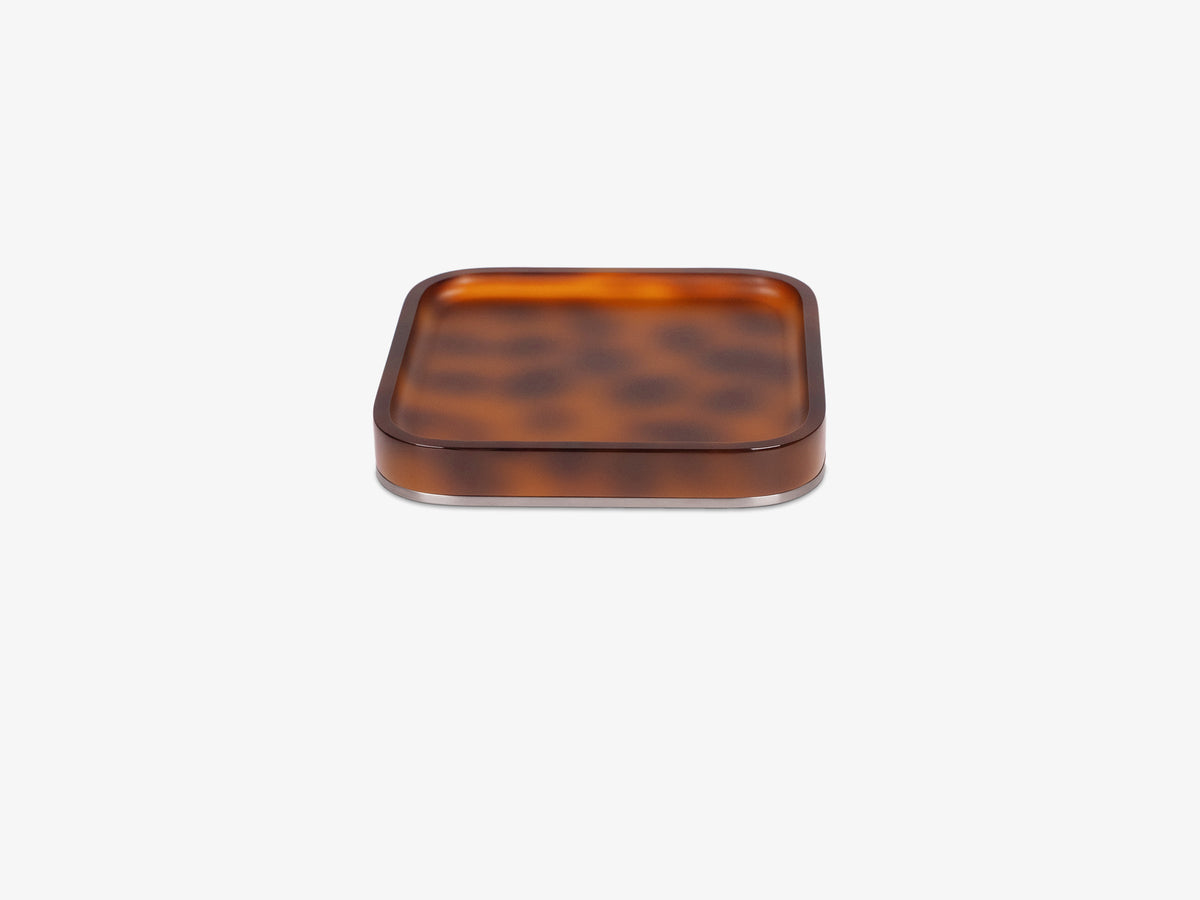 Tortoiseshell Mac Mini Tray, object only, front view