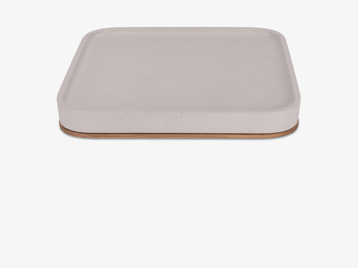 White Oak Mac Studio Tray, object only, front view