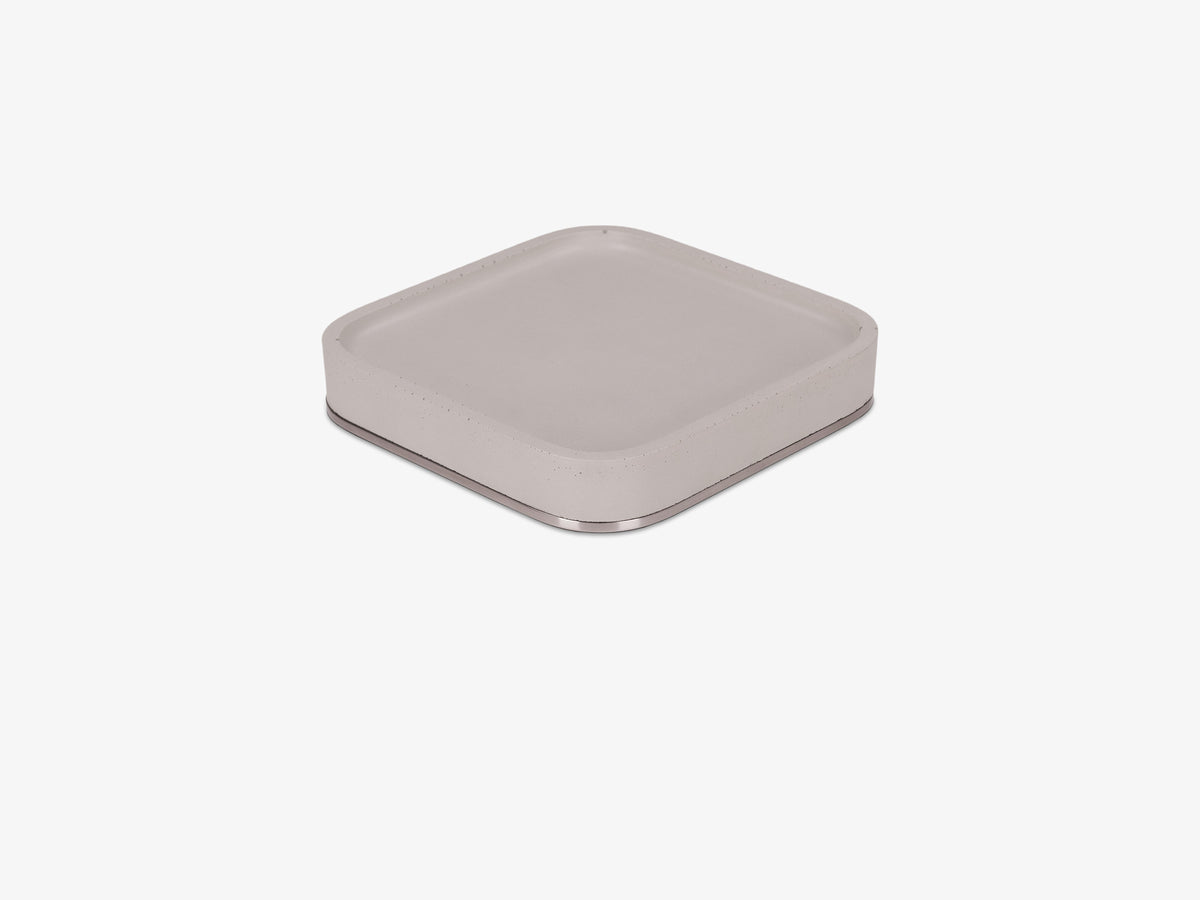 Stainless Steel Mac Mini Tray, tray only, front-right view
