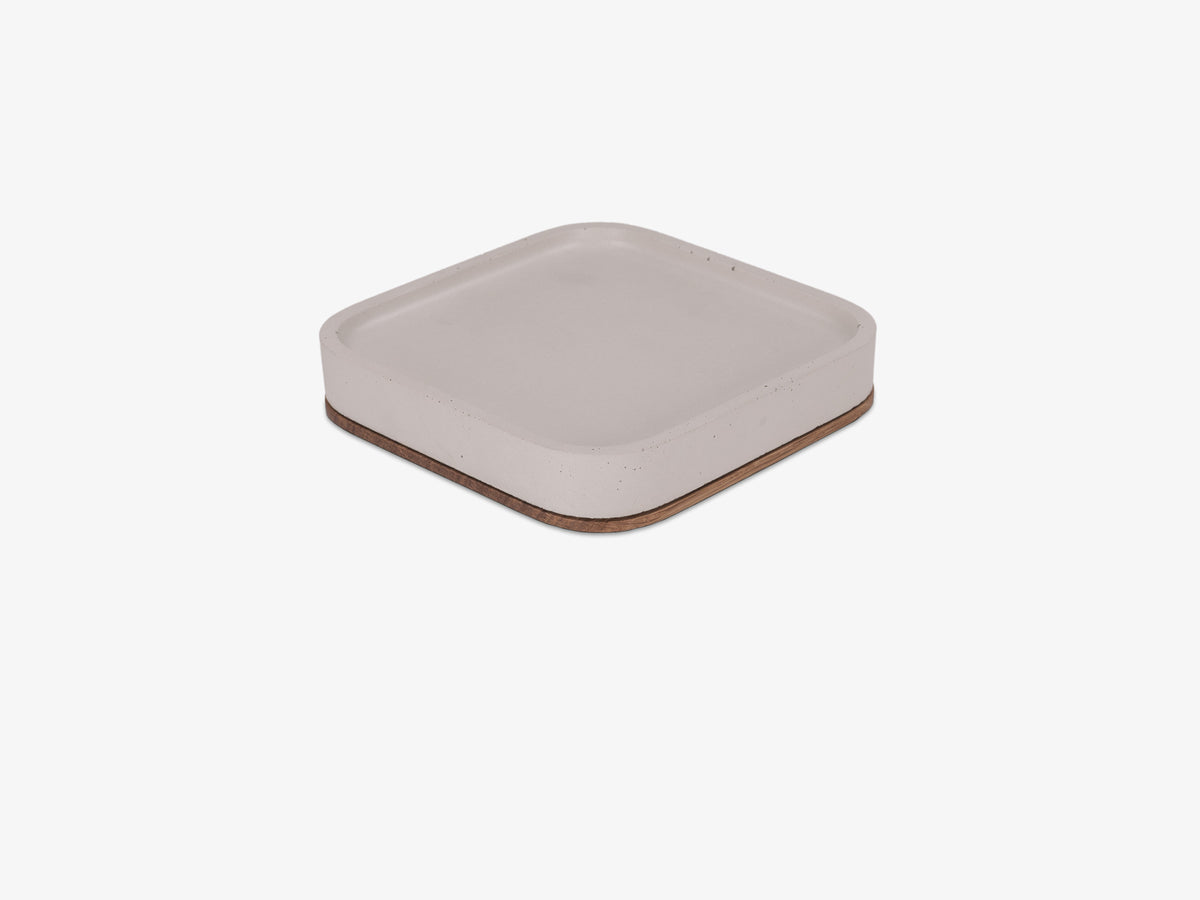 White Oak Mac Mini Tray, tray only, front-right view
