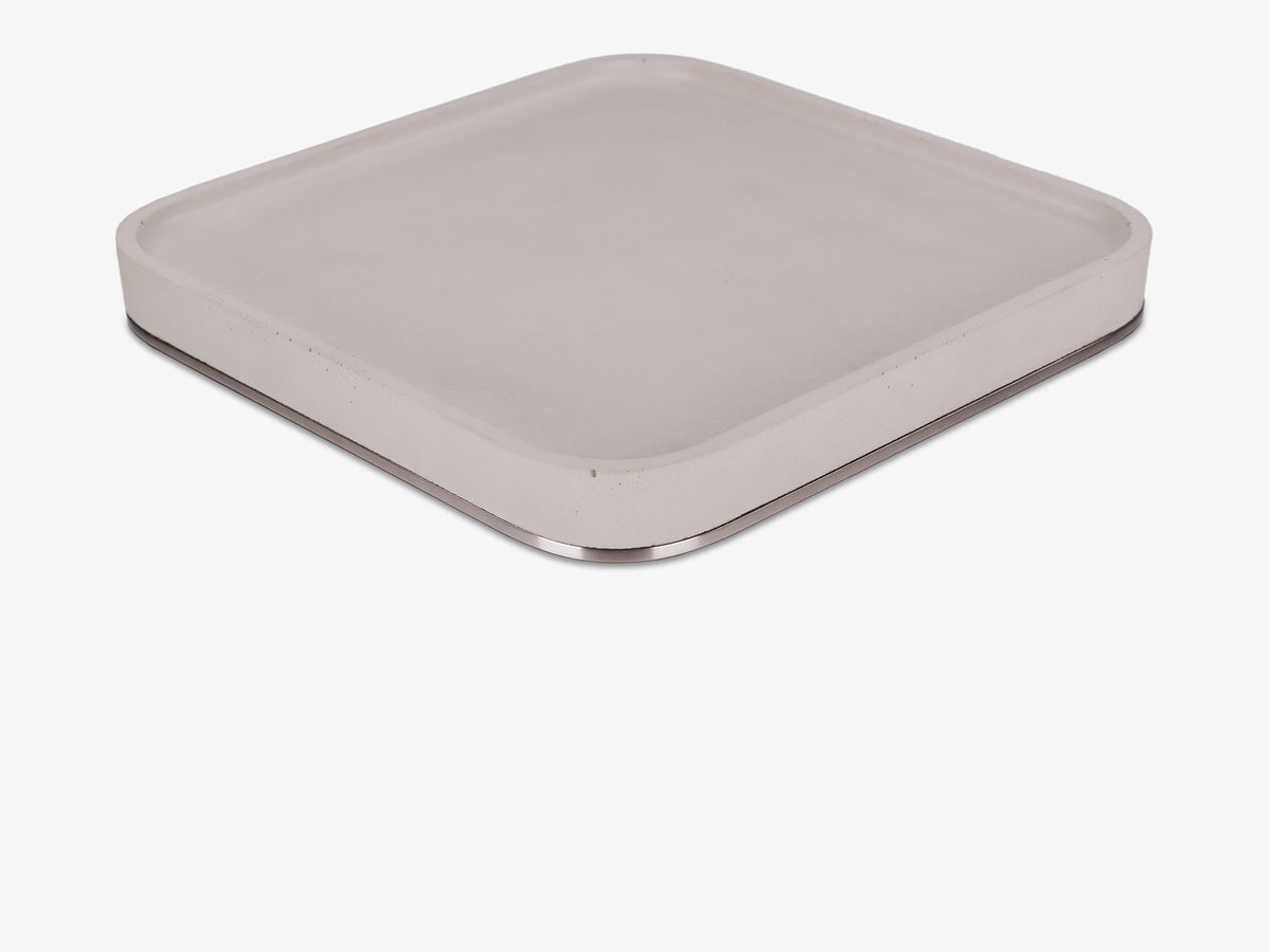 Stainless Steel Mac Studio Tray, object only, front-right view