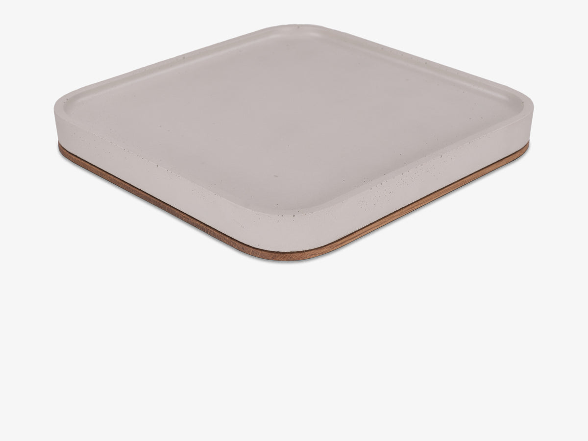 White Oak Mac Studio Tray, object only, front-right view