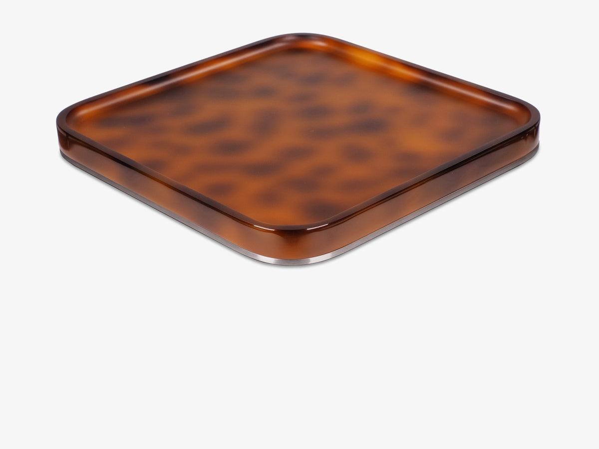 Tortoiseshell Mac Studio Tray, tray only, front-right view