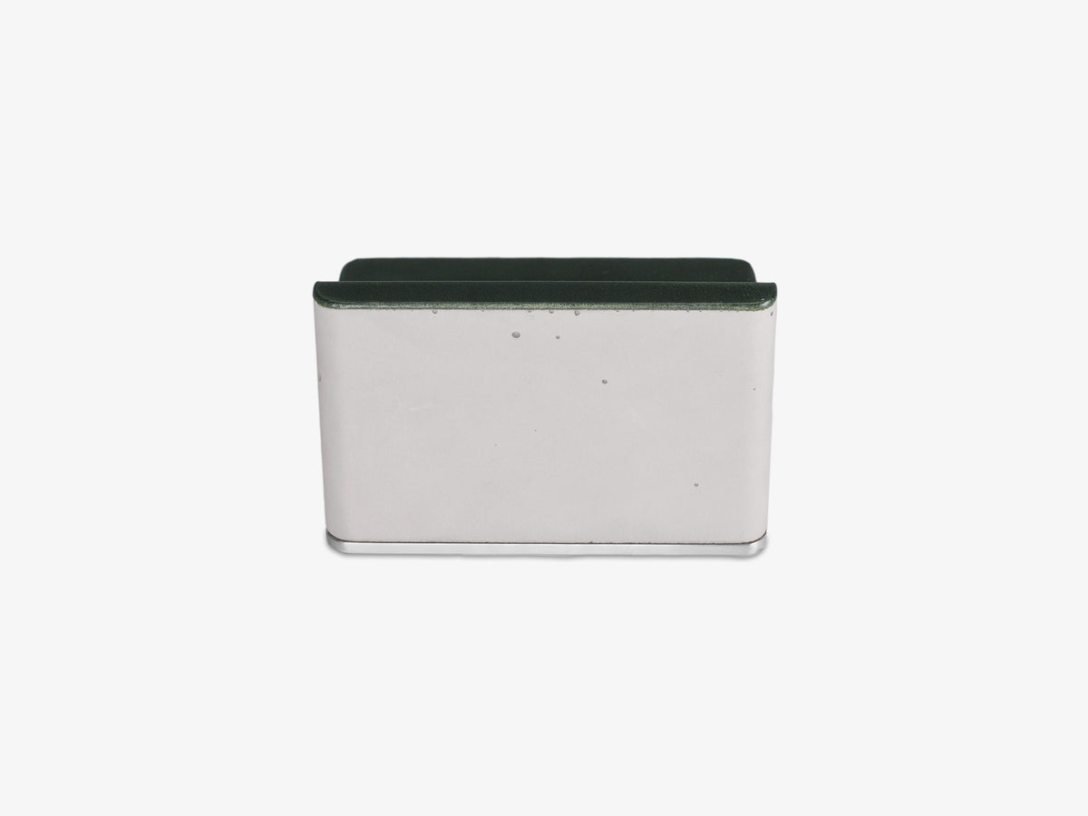 Stainless Steel Glasses Rest, Italian Leather, rest only, back view