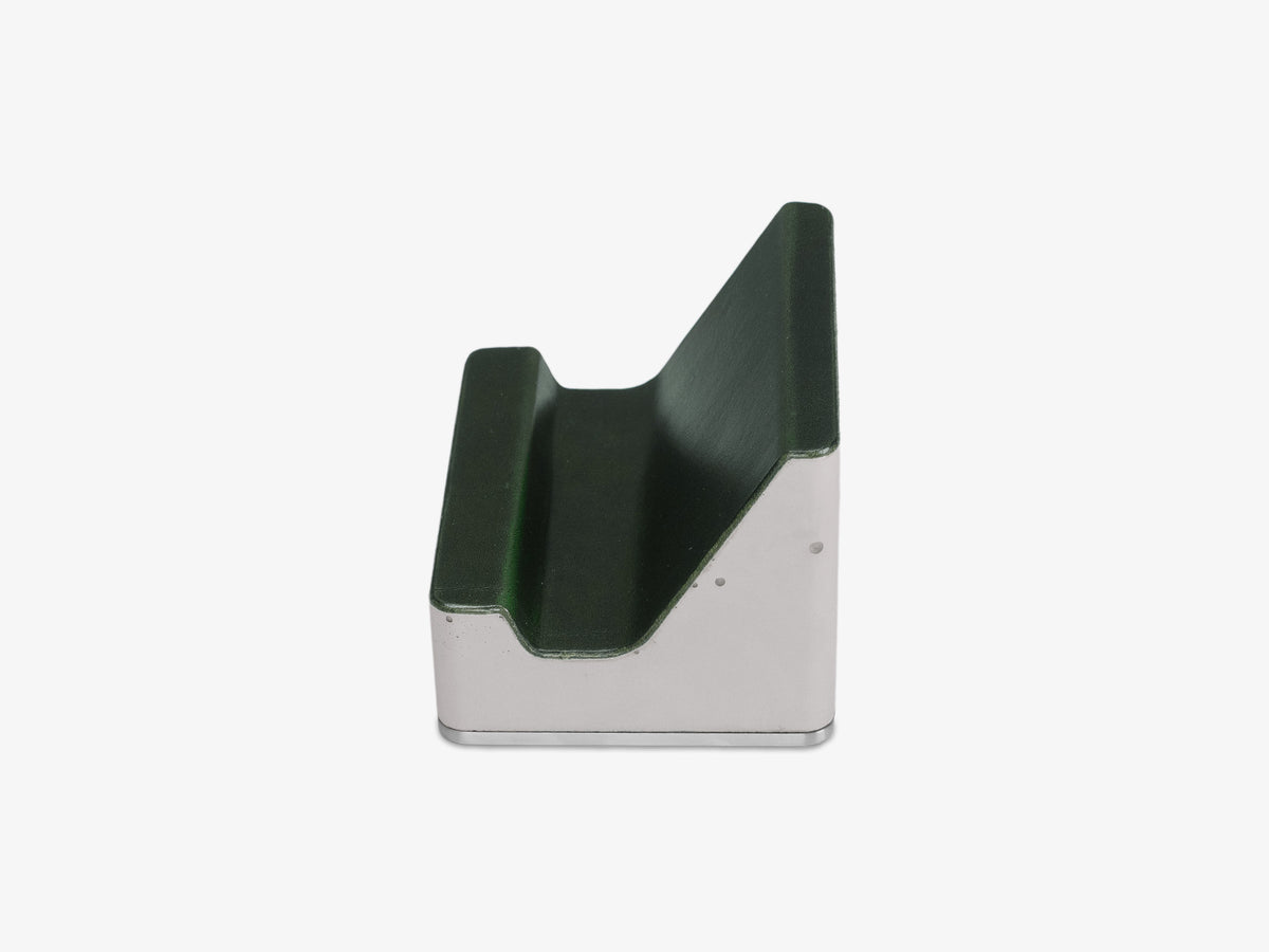 Stainless Steel Glasses Rest, Italian Leather, rest only, left view