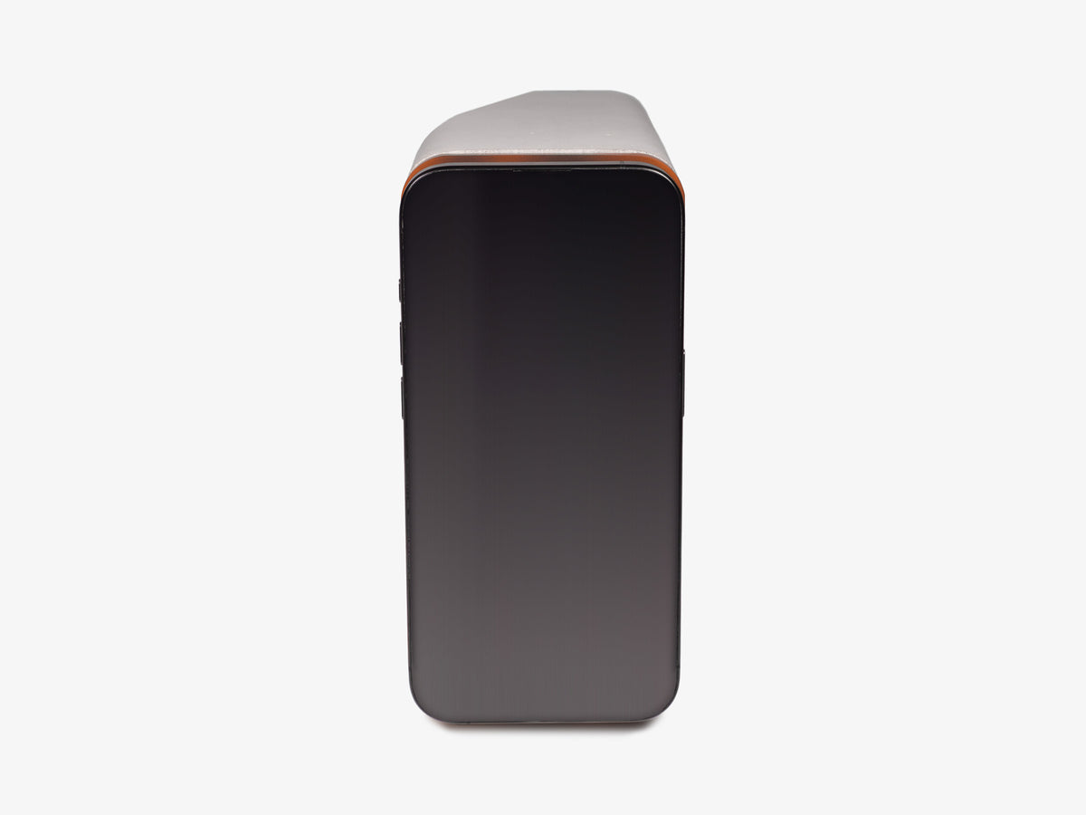 Tortoiseshell iPhone Dock, in use, front view