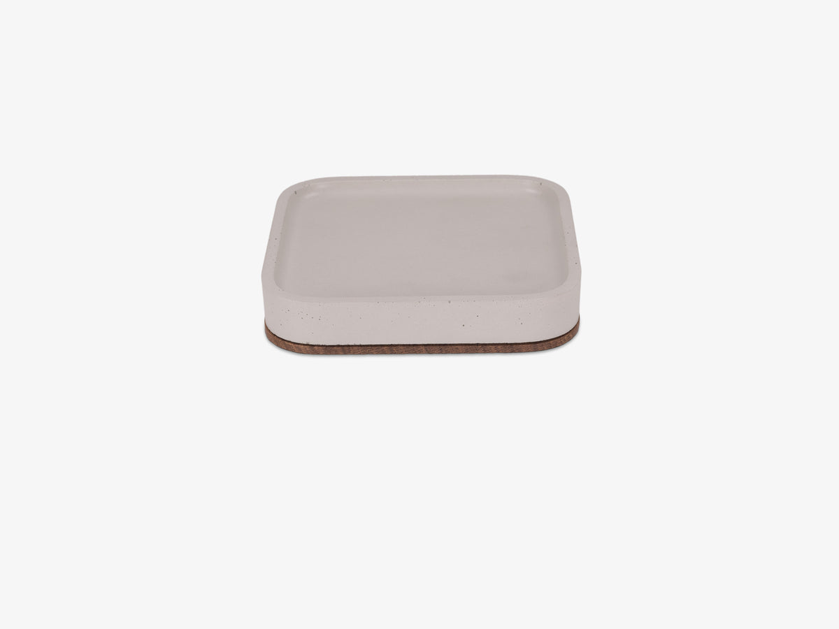 White Oak Mac Mini Tray, object only, left view