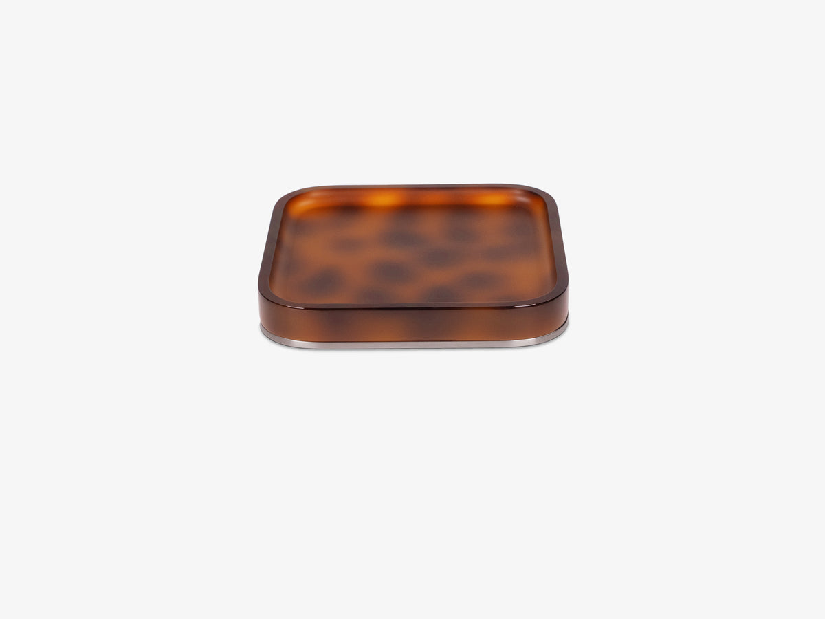 Tortoiseshell Mac Mini Tray, object only, left view
