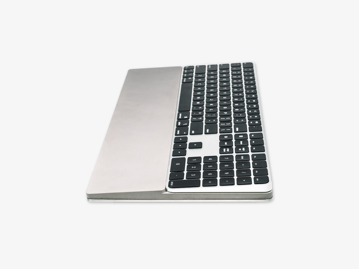 Concrete Numeric Keyboard Tray, in use, left view