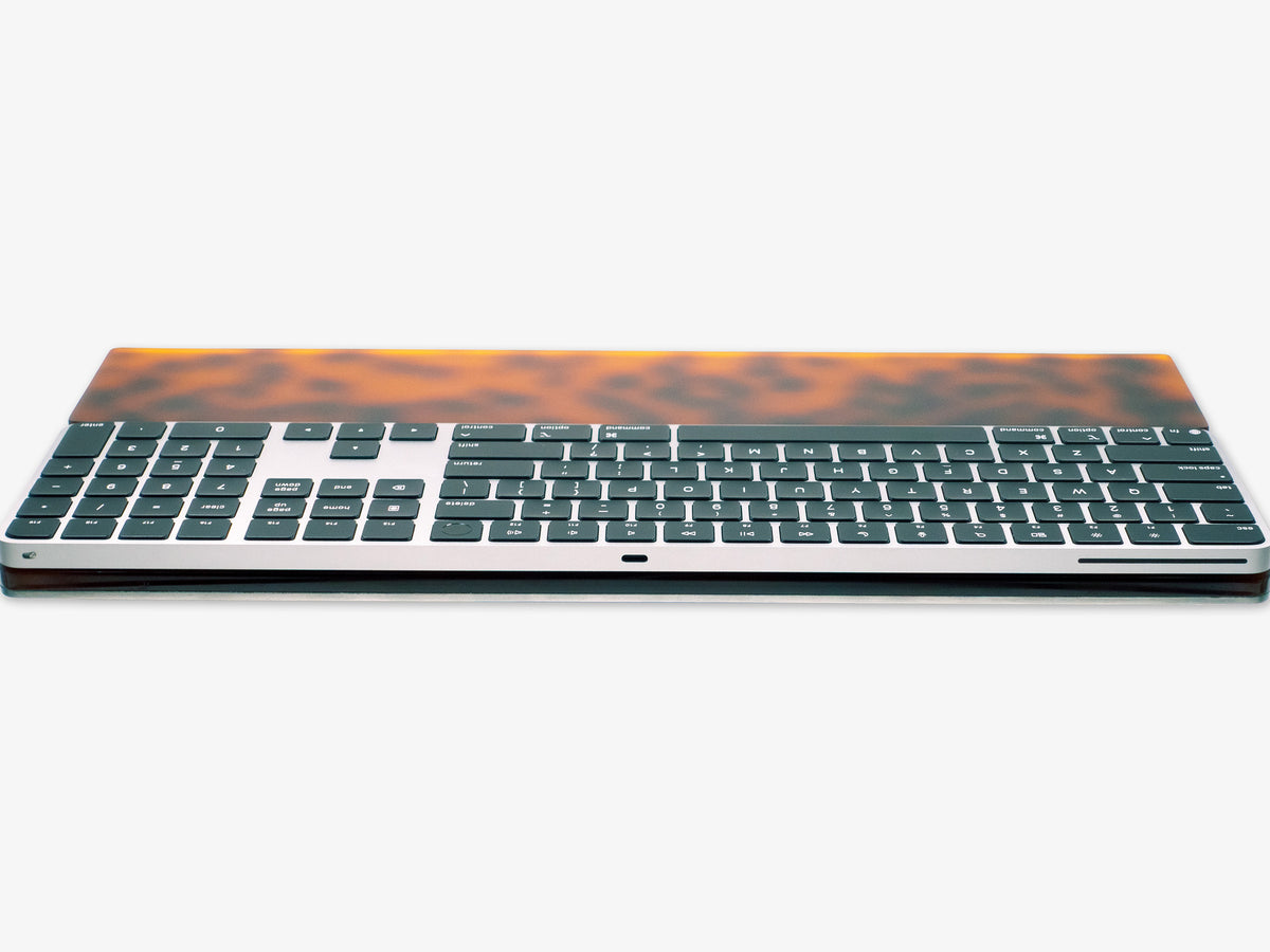 Tortoiseshell Numeric Keyboard Tray, in use, back view
