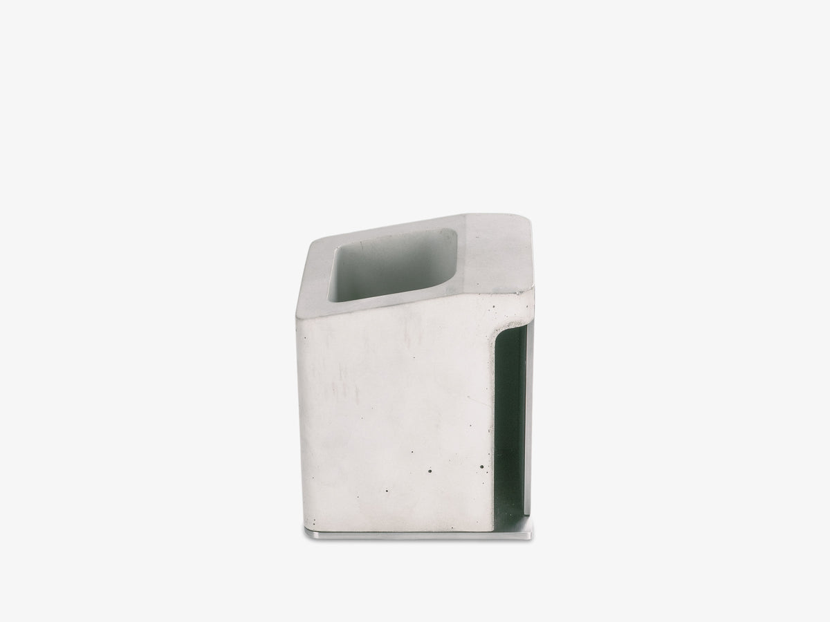 Stainless Steel Pen Cup, holder only, left view
