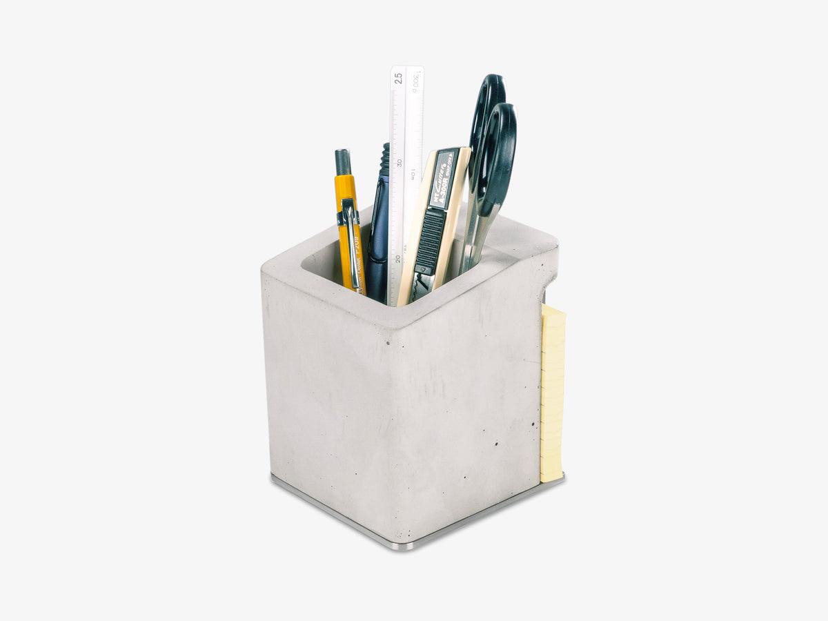 Pen Cup — Stainless Steel, in use