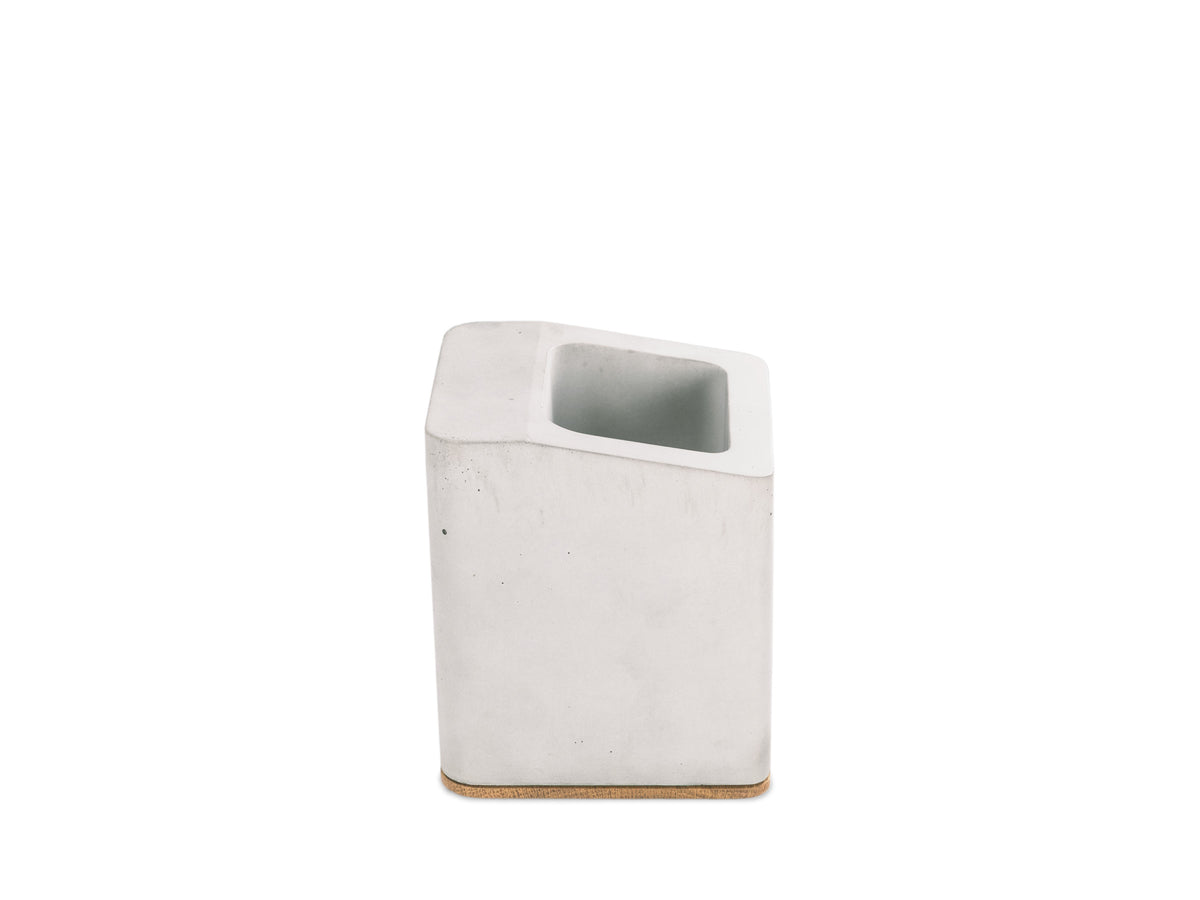 White Oak Pen Cup, holder only, right view