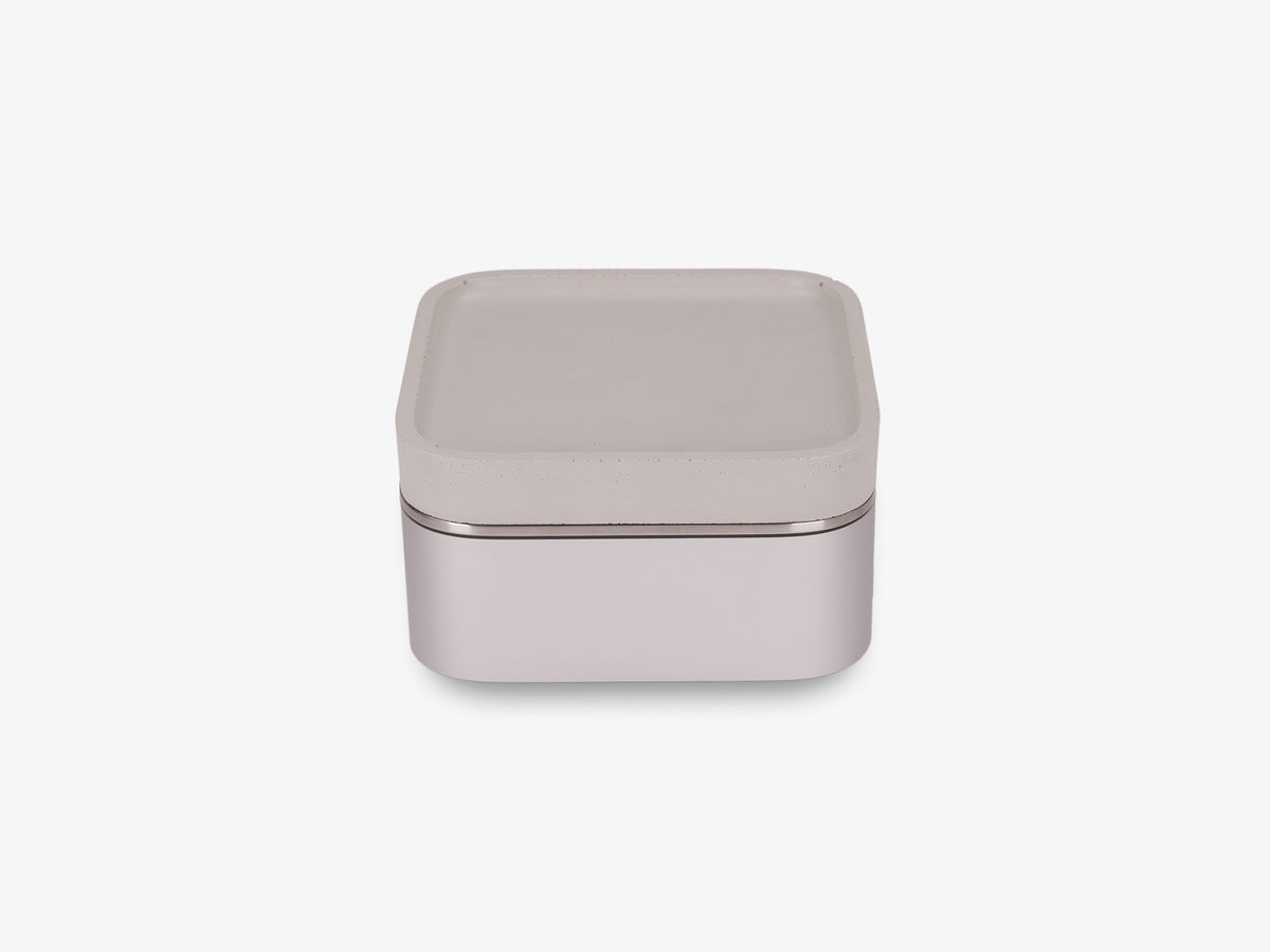 Stainless Steel Mac Mini Tray, with mac mini, right view