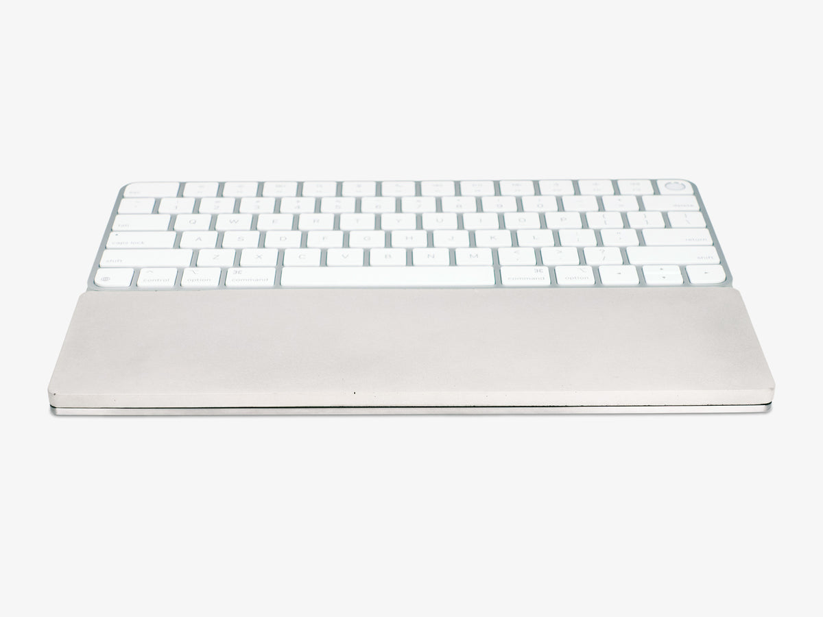 Concrete Standard Keyboard Tray, in use, front view
