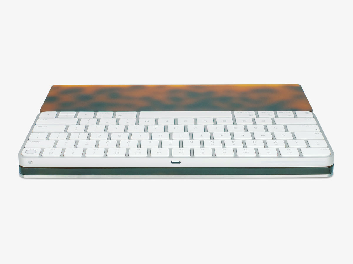 Tortoiseshell Standard Keyboard Tray, with keyboard, back view
