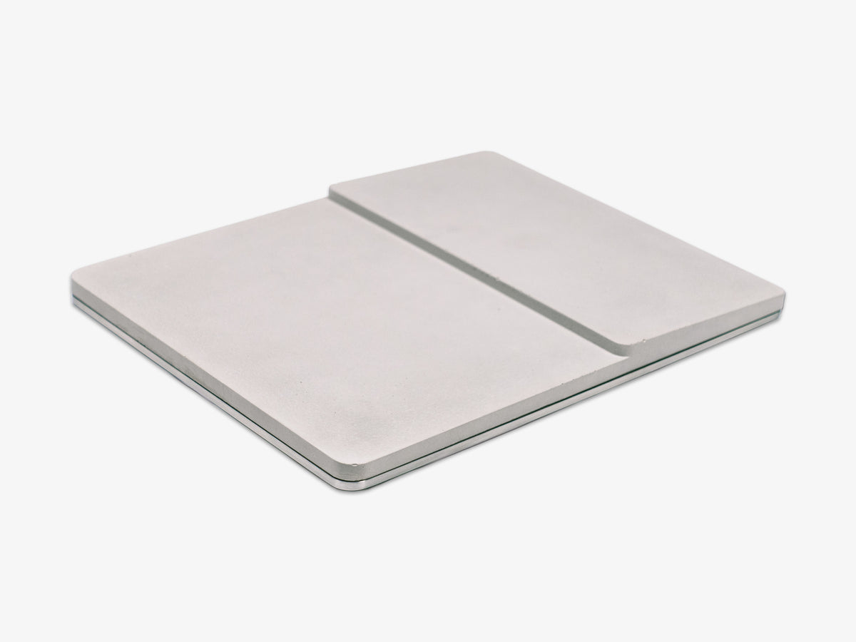Concrete Trackpad Tray, object only, back-right view