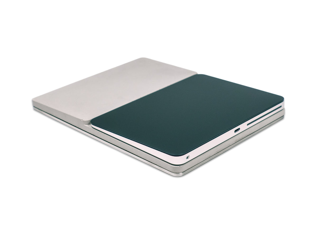 Concrete Trackpad Tray, with trackpad, back-left view