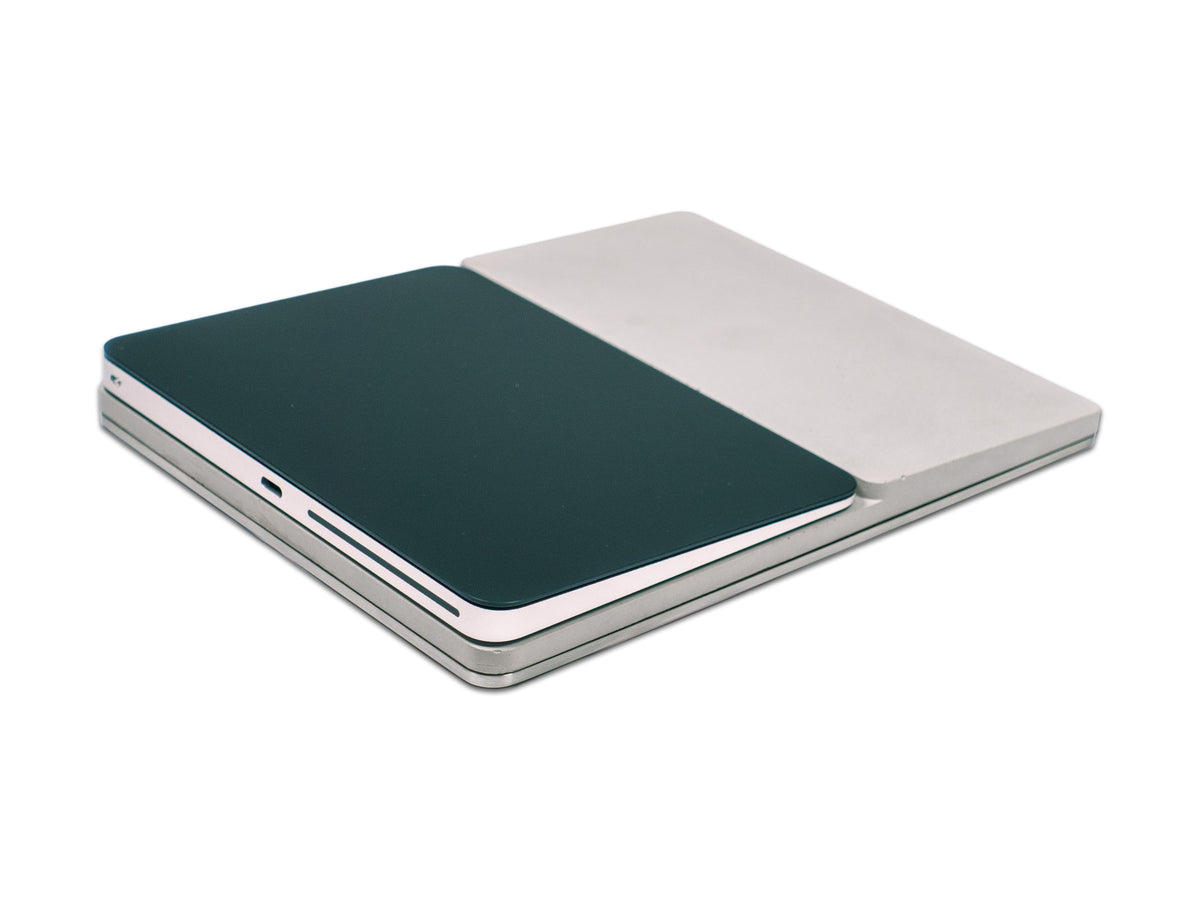 Concrete Trackpad Tray, in use, back-right view