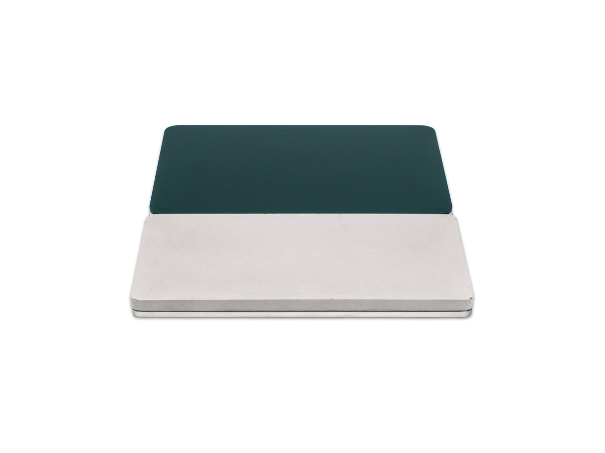 Concrete Trackpad Tray, in use, front view