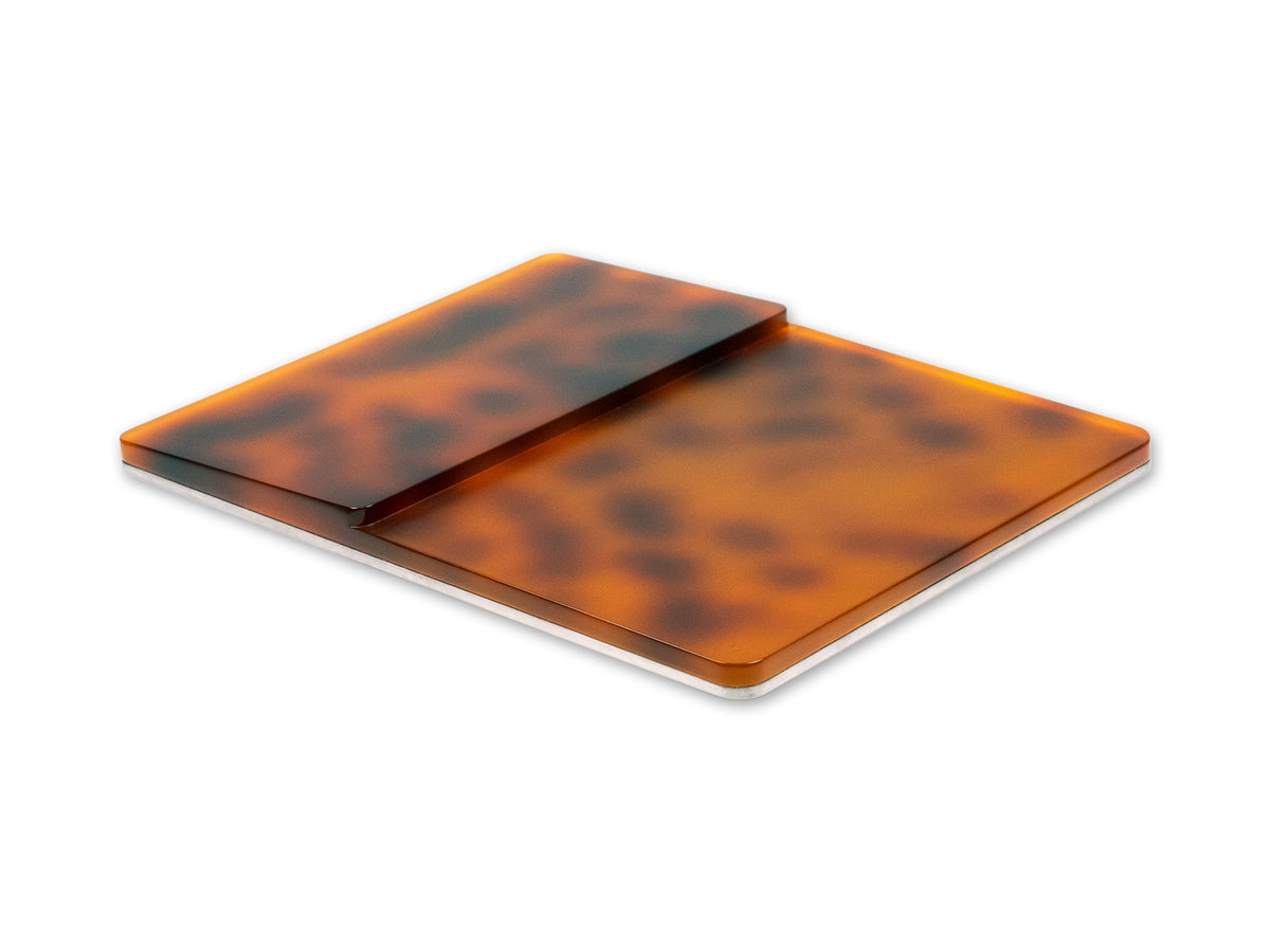 Tortoiseshell Trackpad Tray, object only, back-left view
