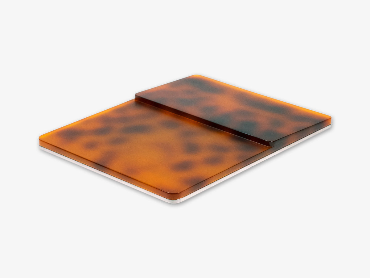 Tortoiseshell Trackpad Tray, object only, back-right view