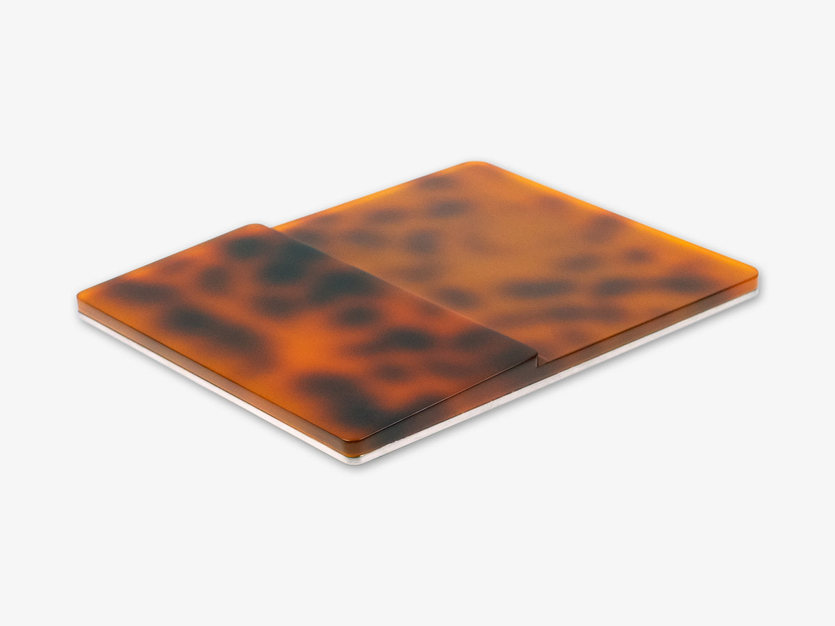 Tortoiseshell Trackpad Tray, tray only, front-left view