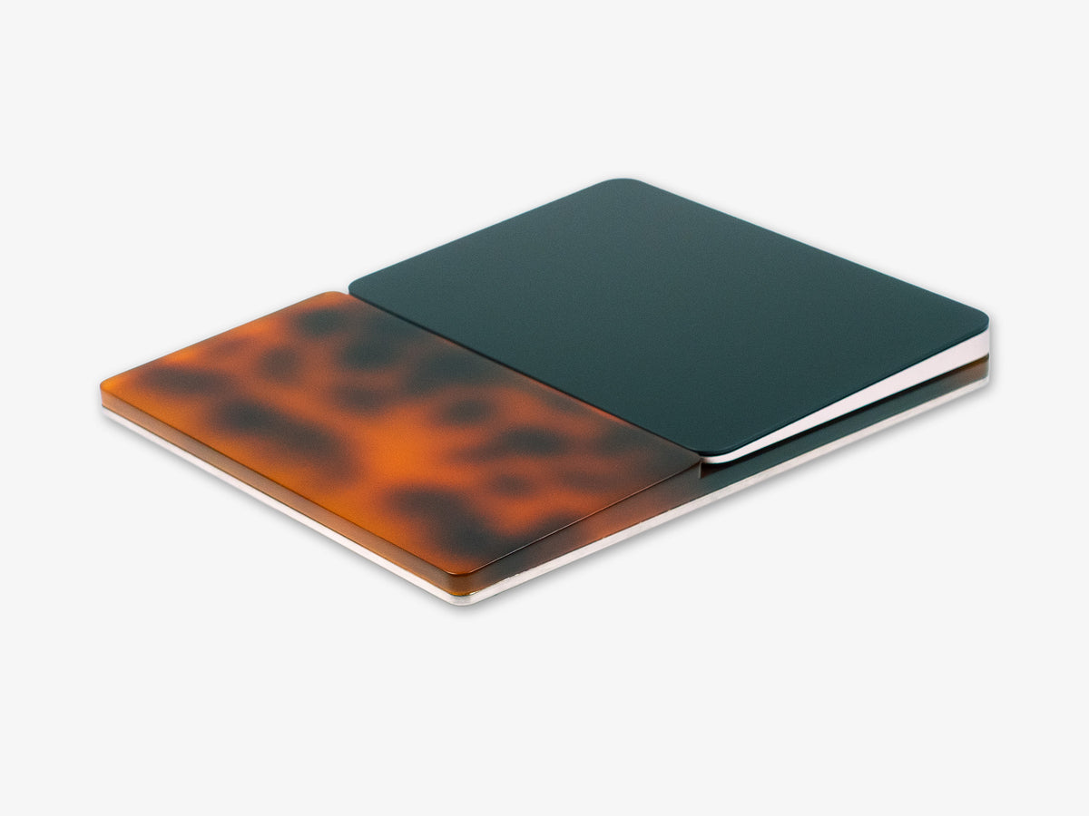 Trackpad Tray — Tortoiseshell, in use