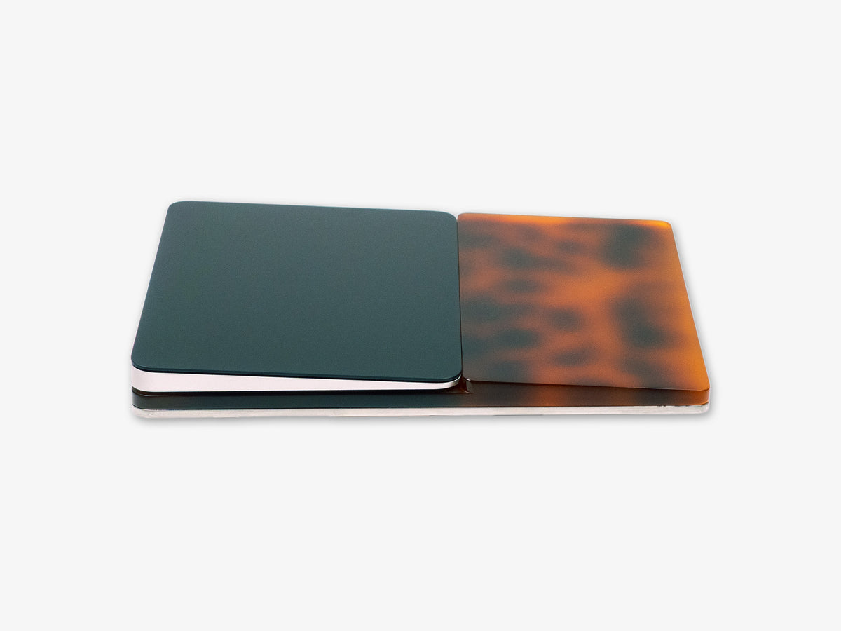 Tortoiseshell Trackpad Tray, with trackpad, right view