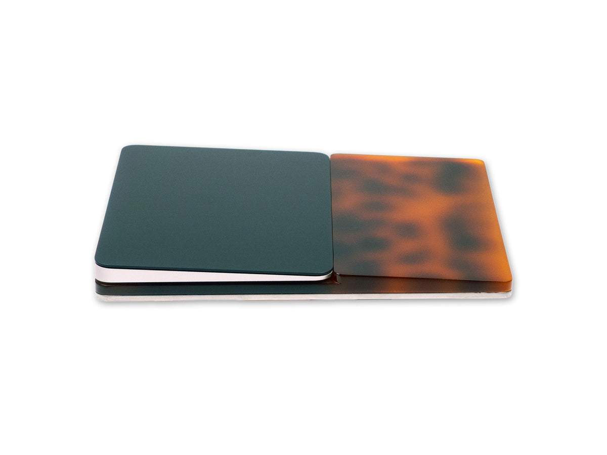 Tortoiseshell Trackpad Tray, with trackpad, right view