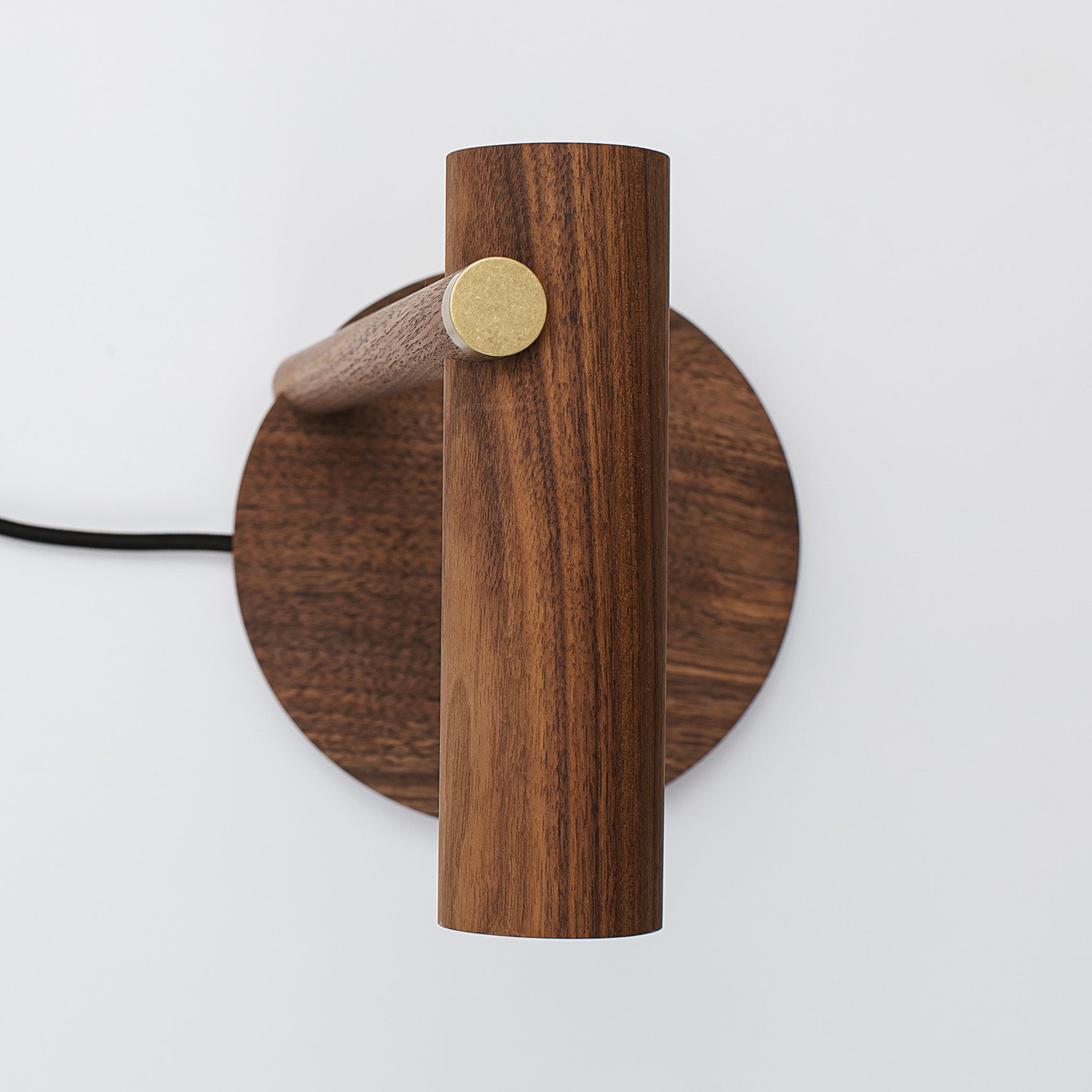 Clean and minimally designed solid wood office lamp -walnut
