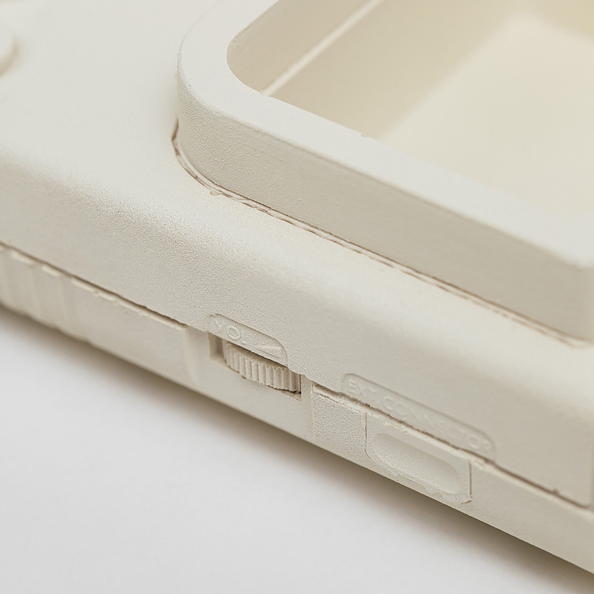 Close up of fine details on the Nintendo gameboy video game console casting
